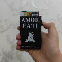 Amor fati yuqori sifatdagi metal card-holder